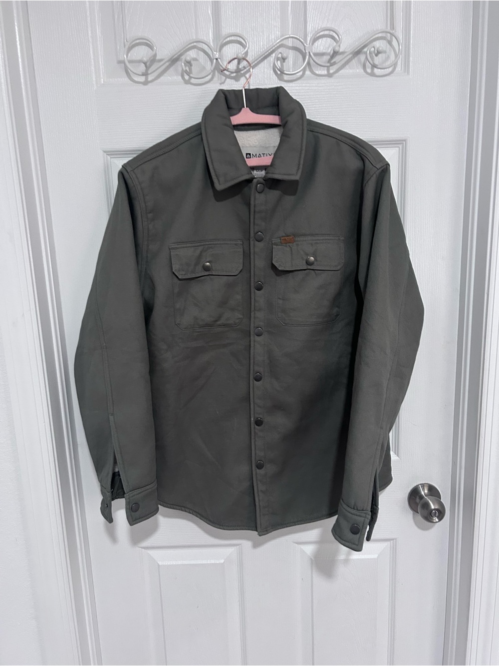Matix Men's Olive Field Jacket with Chest Pockets. Size S